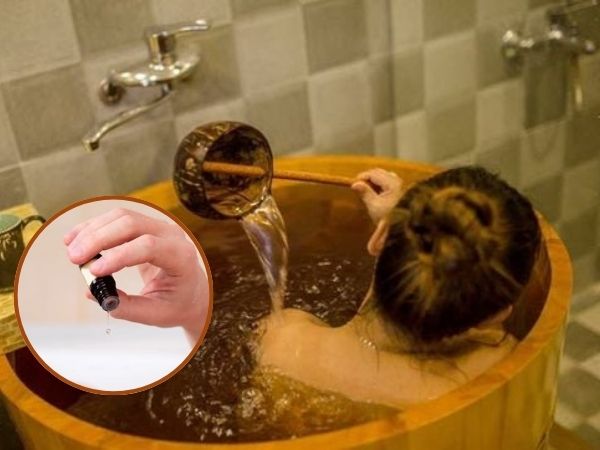 Sử dụng tinh dầu cam để tắm