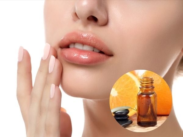 Tinh dầu cam hỗ trợ dưỡng ẩm cho đôi môi mềm mịn