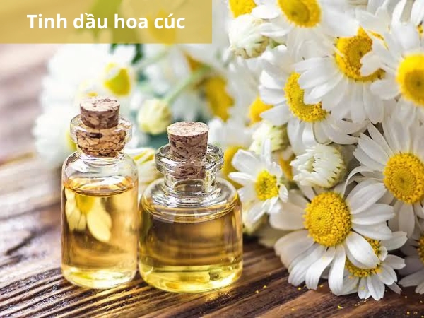 Tinh dầu hoa cúc dịu nhẹ, phù hợp với làn da nhạy cảm hoặc bé dễ bị mẩn đỏ