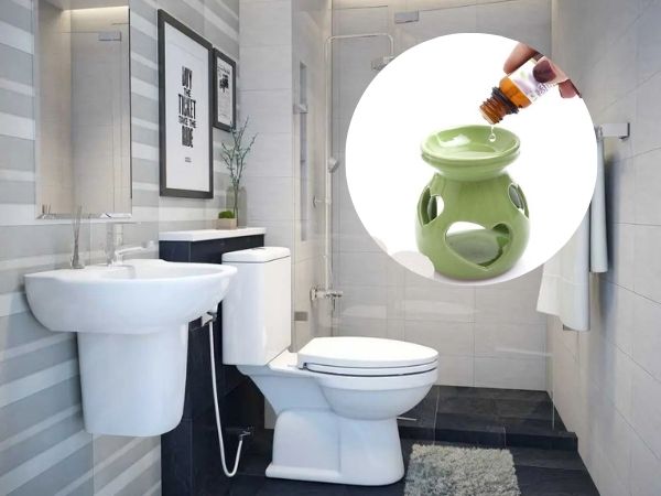 Dùng đèn xông tinh dầu cho nhà vệ sinh