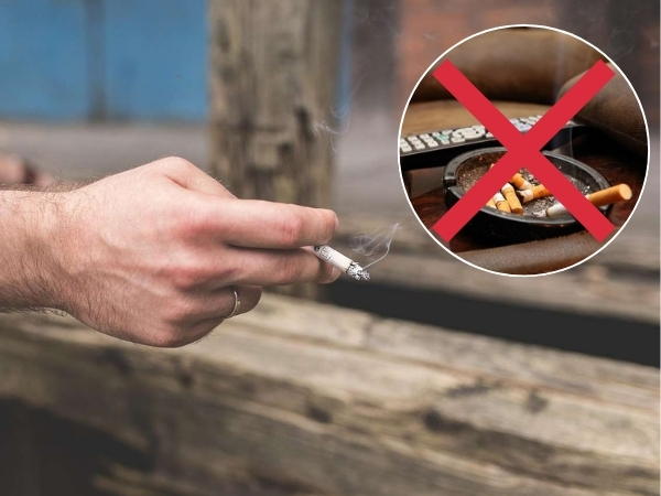 Không hút thuốc trong phòng kín để hạn chế khói thuốc bám vào nội thất