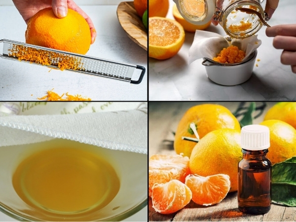 Các bước làm tinh dầu cam bằng phương pháp ép 