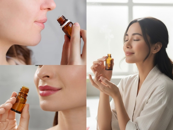  Nhận biết tinh dầu nguyên chất bằng cách mở nắp chai và ngửi trực tiếp