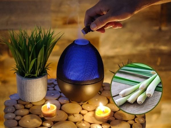 Sử dụng máy khuếch tán tinh dầu sả chanh để khử mùi phòng 